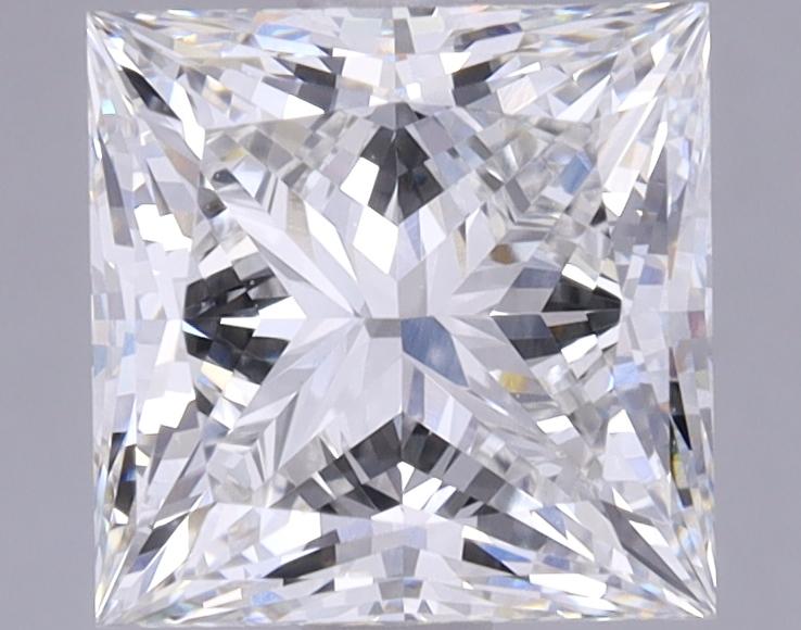 2.63 Carat Princess Shaped Very Good Cut VVS2 GIA Certified Lab Grown Diamond