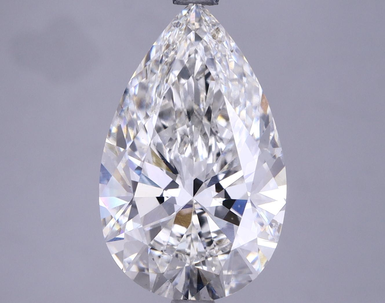 3.88 Carat Pear Shaped Ideal Cut VS2 IGI Certified Lab Grown Diamond