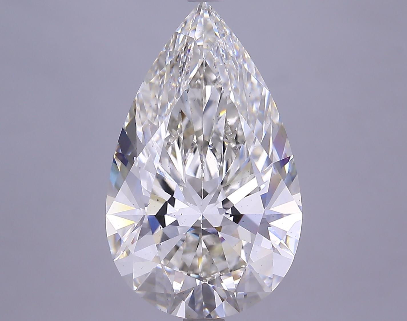 5.67 Carat Pear Shaped Ideal Cut VS2 IGI Certified Lab Grown Diamond