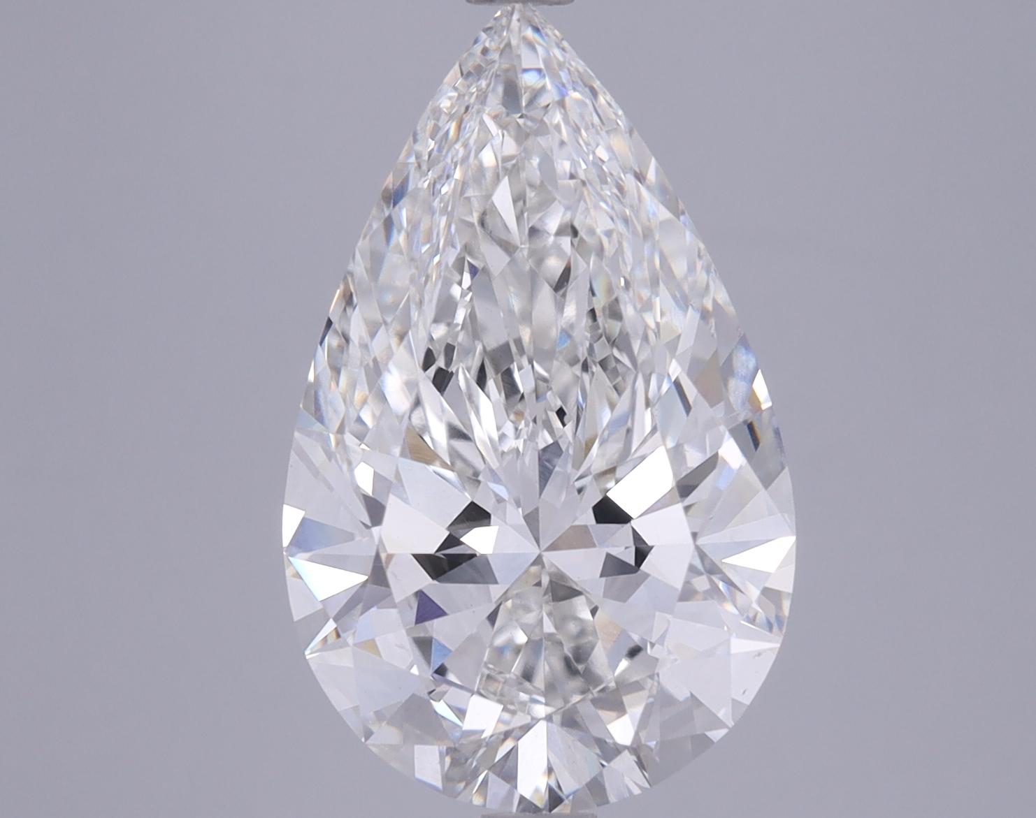 5.56 Carat Pear Shaped Ideal Cut VS1 IGI Certified Lab Grown Diamond