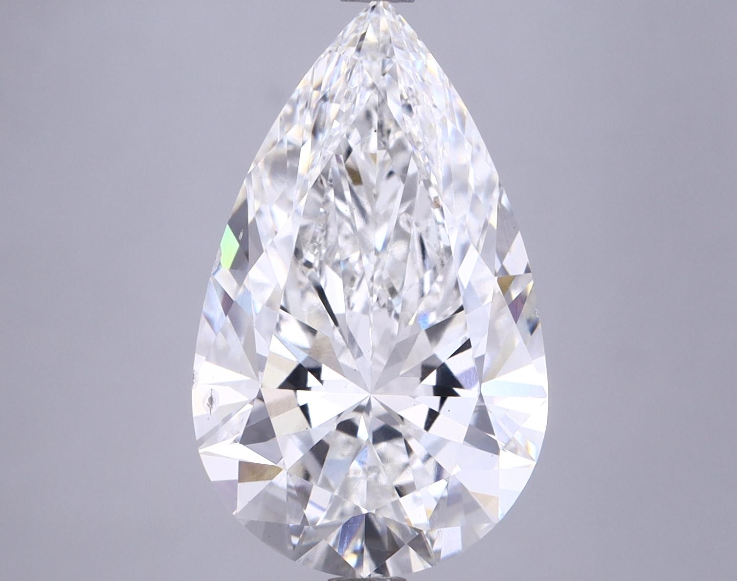 5.53 Carat Pear Shaped Ideal Cut SI1 IGI Certified Lab Grown Diamond