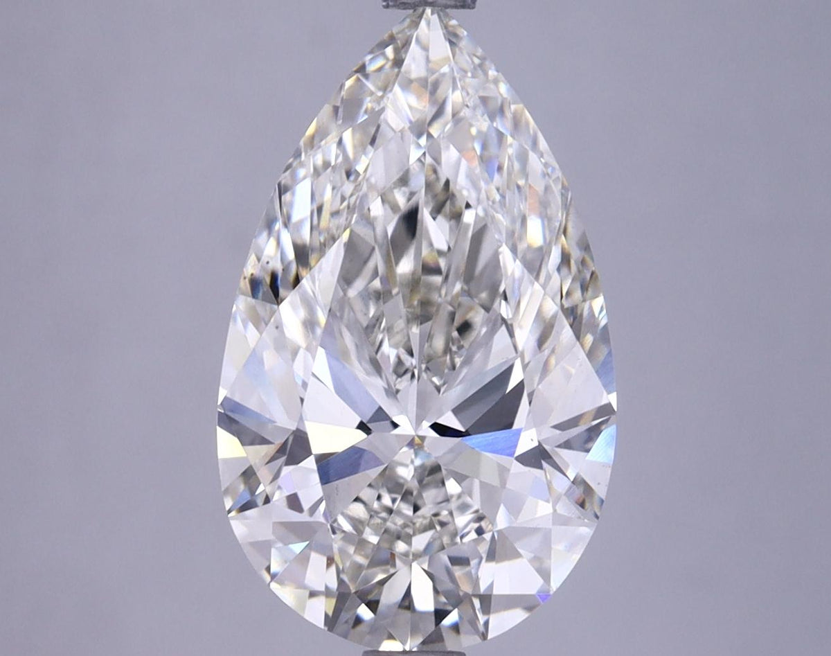 3.75 Carat Pear Shaped Ideal Cut VS1 IGI Certified Lab Grown Diamond