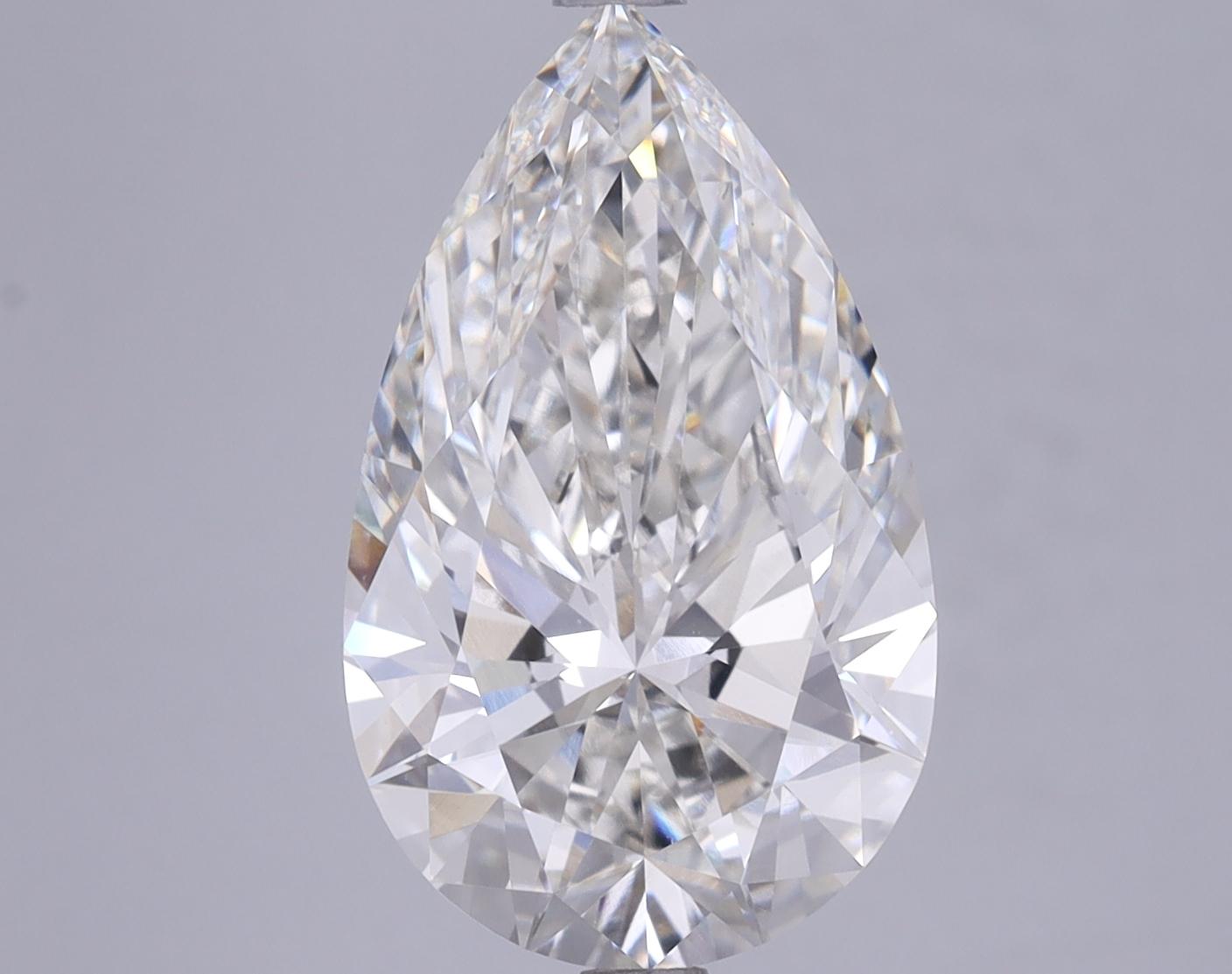 4.66 Carat Pear Shaped Ideal Cut VVS2 IGI Certified Lab Grown Diamond
