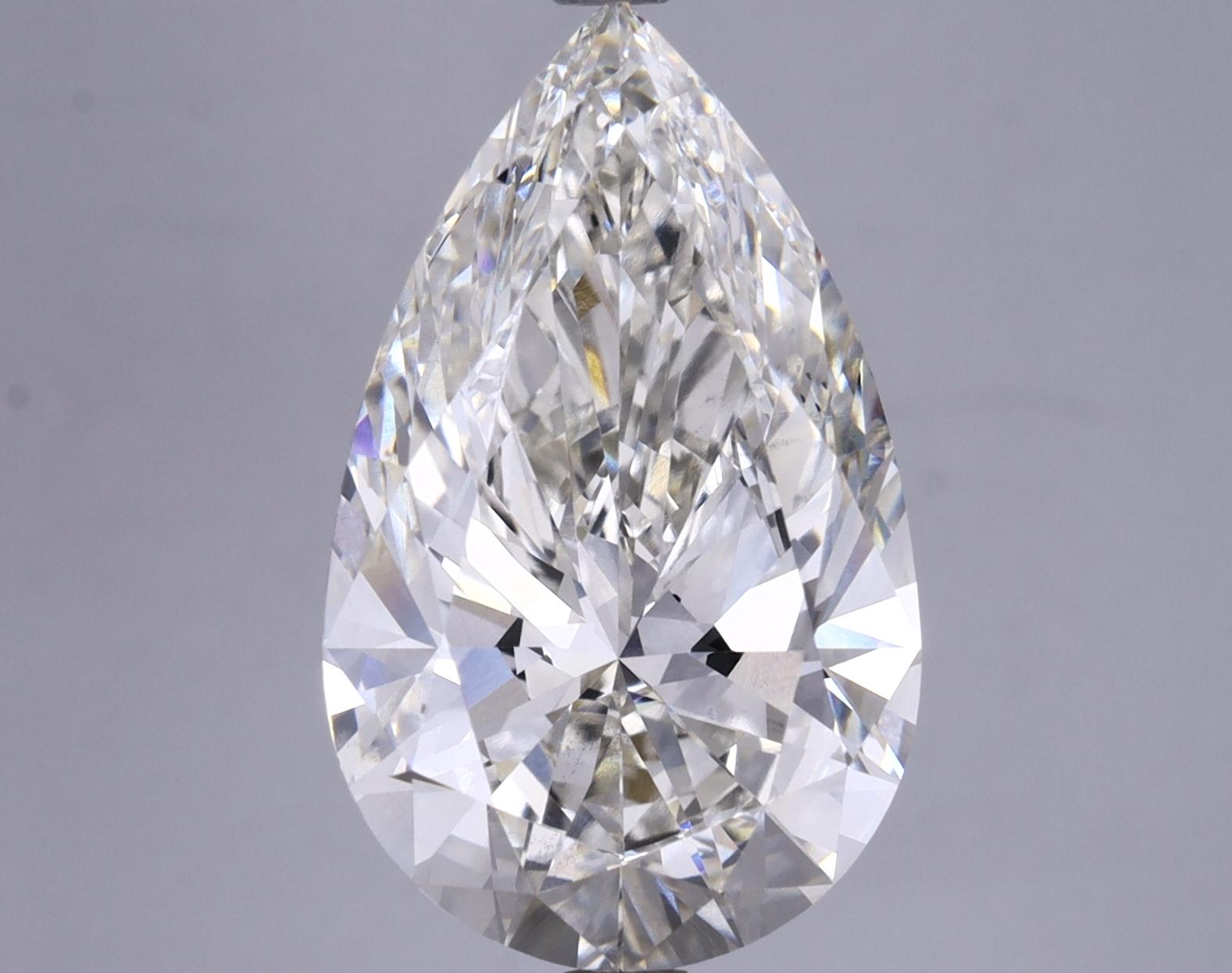 6.41 Carat Pear Shaped Ideal Cut VS2 IGI Certified Lab Grown Diamond