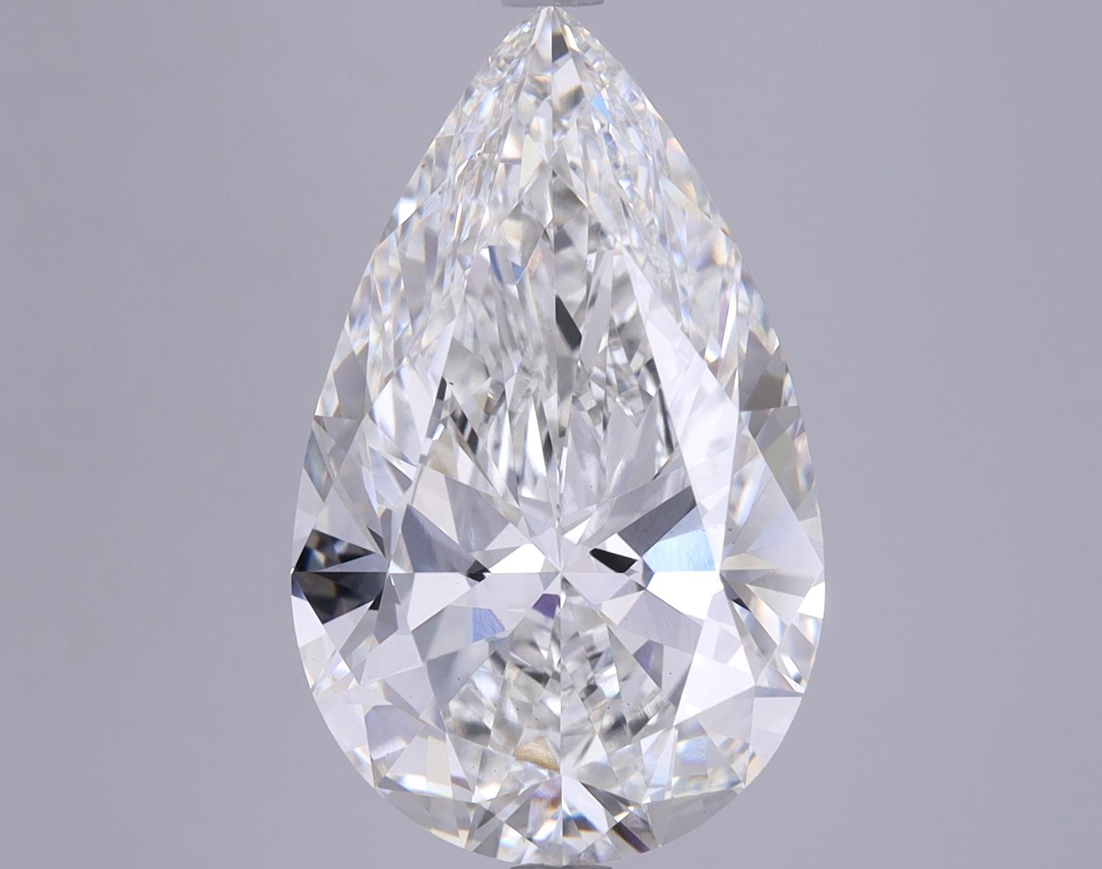 6.17 Carat Pear Shaped Ideal Cut VS1 GIA Certified Lab Grown Diamond