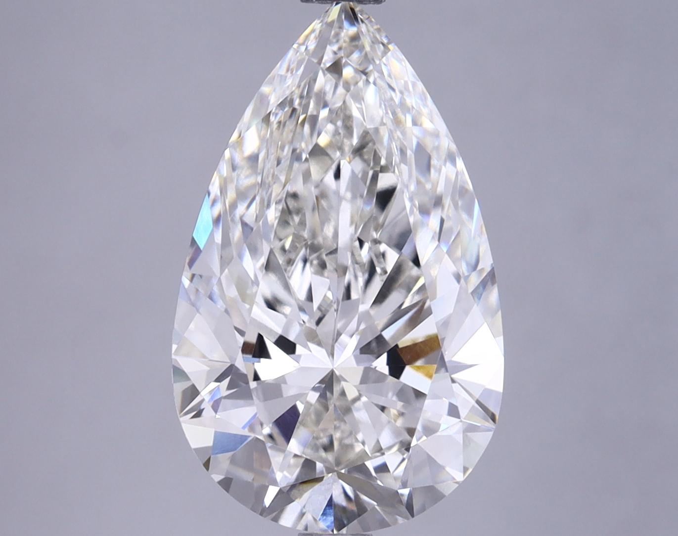 4.57 Carat Pear Shaped Very Good Cut VVS2 GIA Certified Lab Grown Diamond