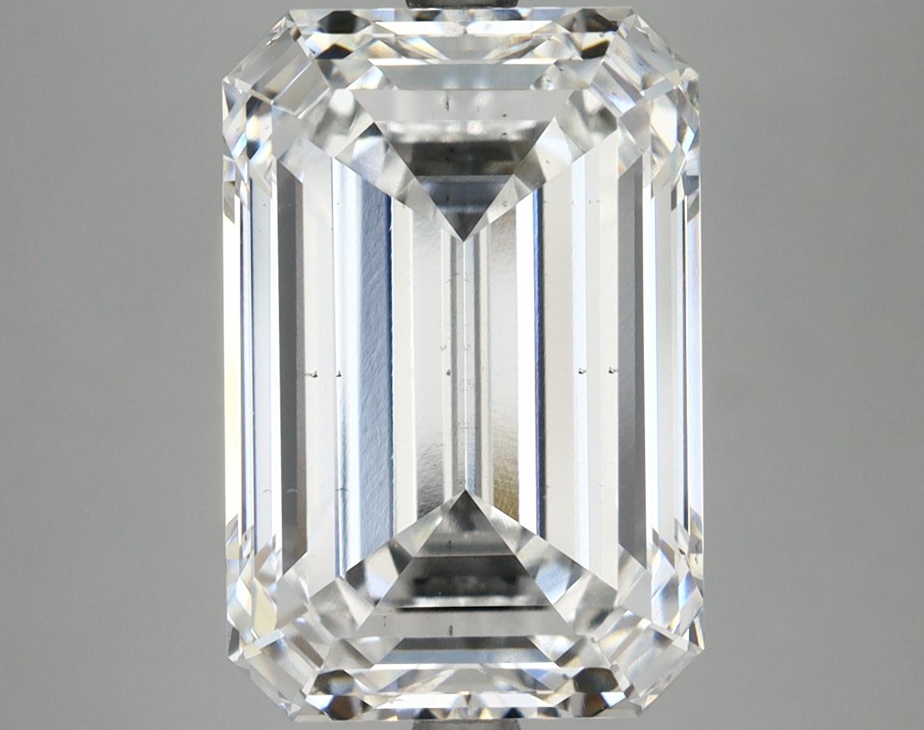 8.17 Carat Emerald Shaped Excellent Cut SI1 IGI Certified Lab Grown Diamond