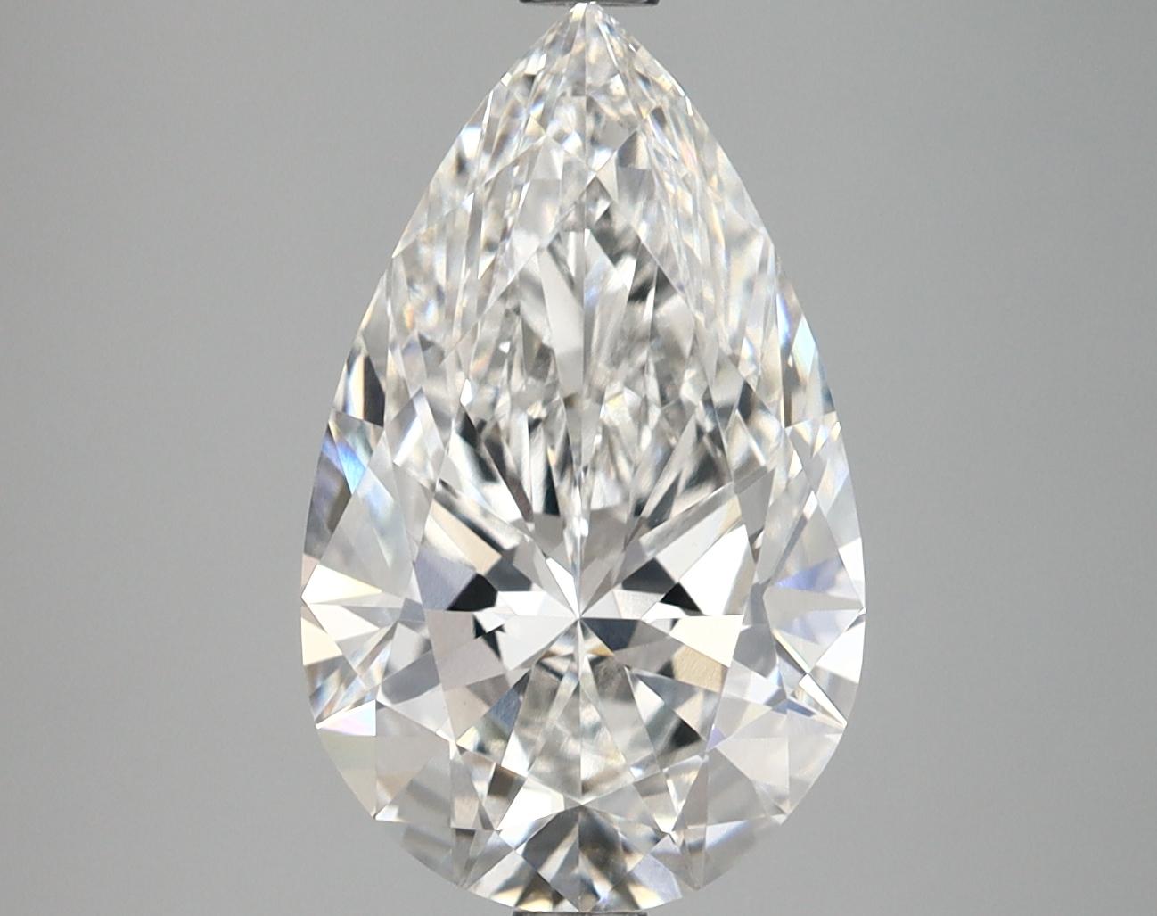 3.68 Carat Pear Shaped Ideal Cut VVS2 IGI Certified Lab Grown Diamond