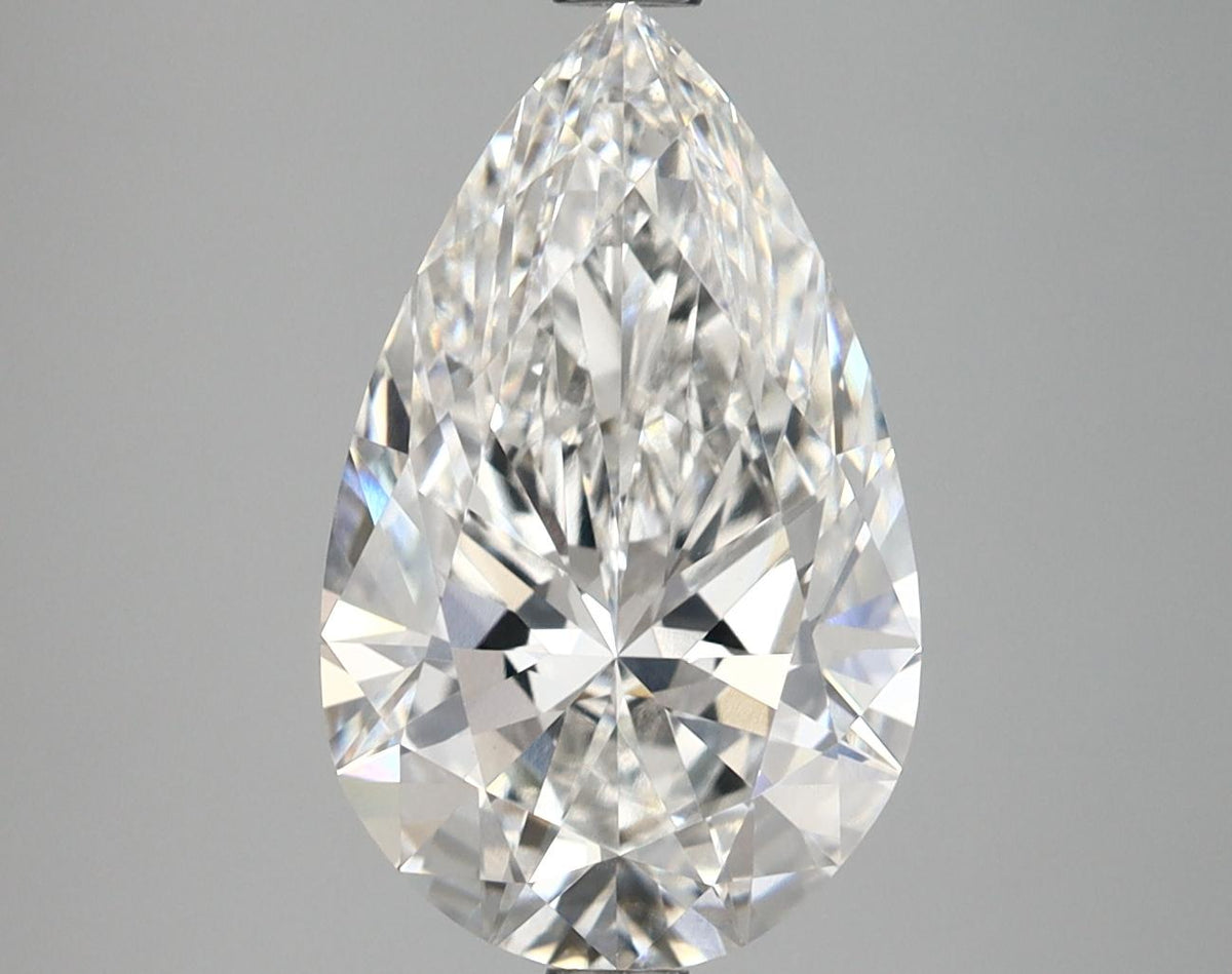 3.68 Carat Pear Shaped Ideal Cut VVS2 IGI Certified Lab Grown Diamond