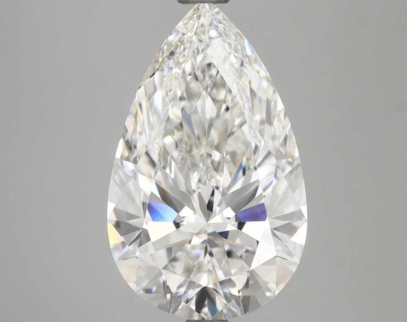 3.82 Carat Pear Shaped Ideal Cut VVS2 IGI Certified Lab Grown Diamond