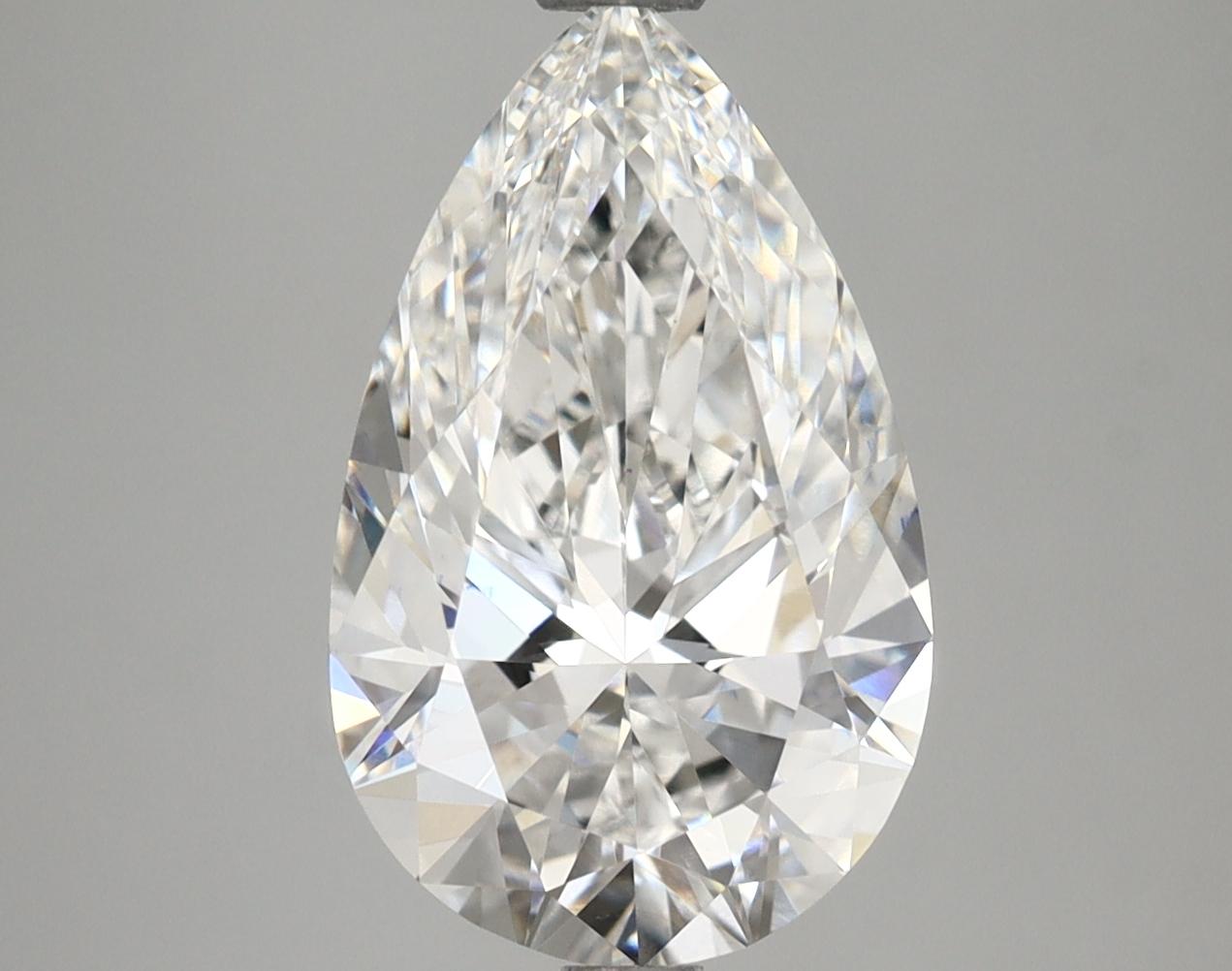 3.68 Carat Pear Shaped Ideal Cut VVS2 IGI Certified Lab Grown Diamond