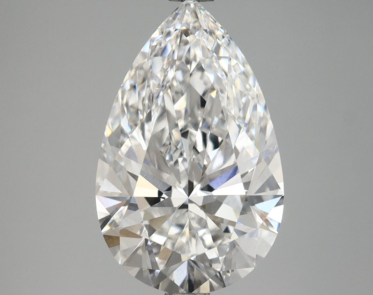 3.8 Carat Pear Shaped Ideal Cut VVS2 IGI Certified Lab Grown Diamond