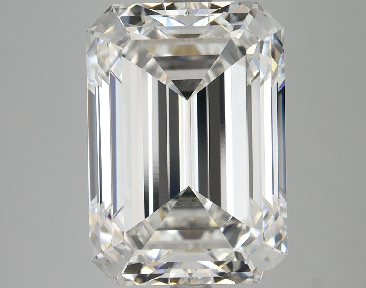 8.29 Carat Emerald Shaped Ideal Cut VVS2 IGI Certified Lab Grown Diamond