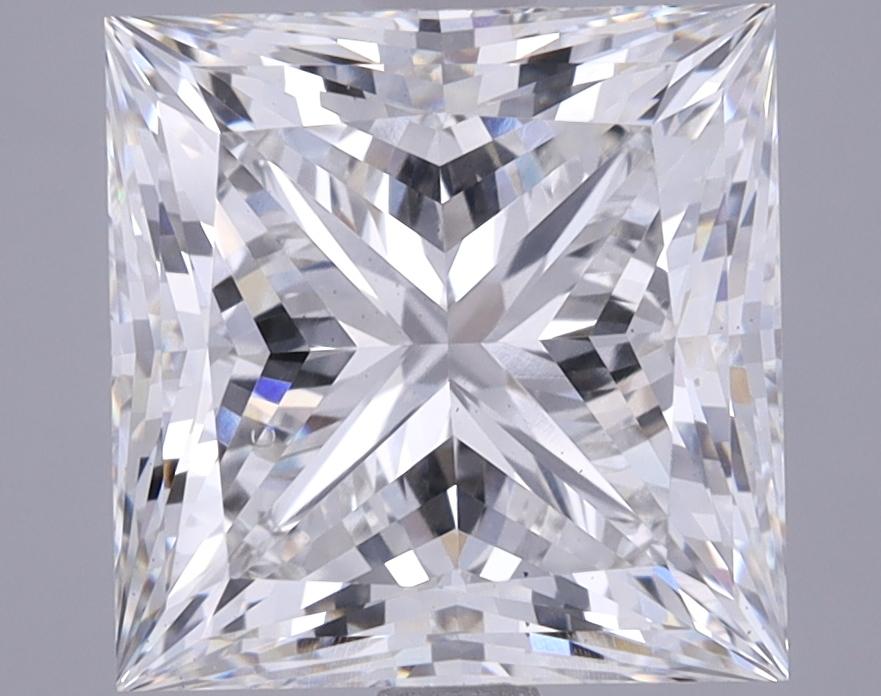 5.09 Carat Princess Shaped Ideal Cut VS2 GIA Certified Lab Grown Diamond