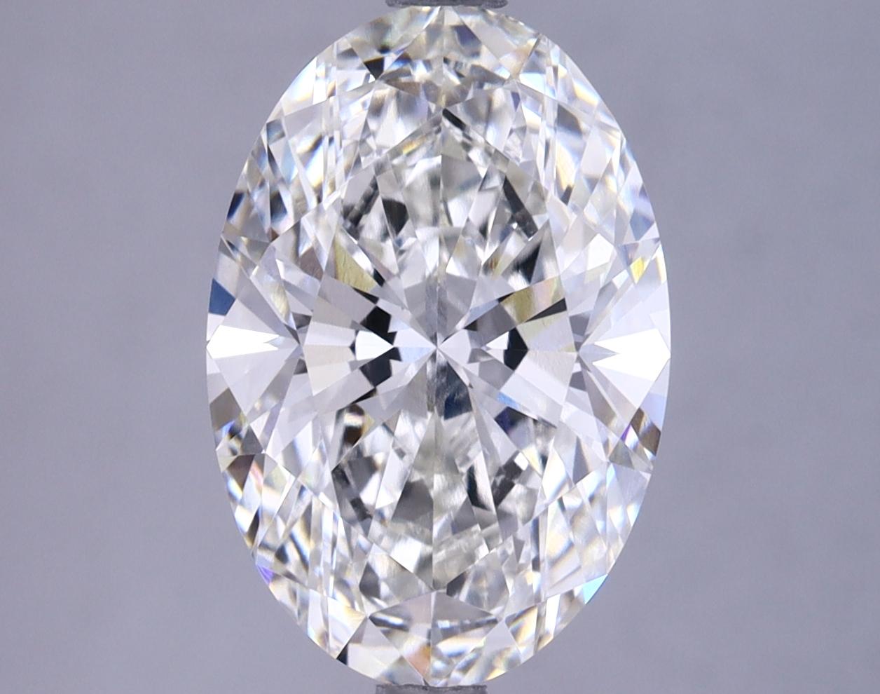 4.12 Carat Oval Shaped Ideal Cut VVS2 GIA Certified Lab Grown Diamond