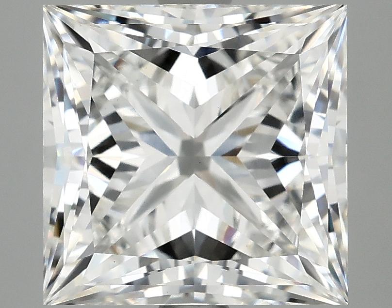 4.06 Carat Princess Shaped Ideal Cut VVS2 IGI Certified Lab Grown Diamond