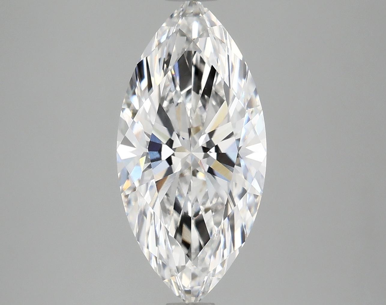 3.08 Carat Marquise Shaped Excellent Cut VVS2 IGI Certified Lab Grown Diamond