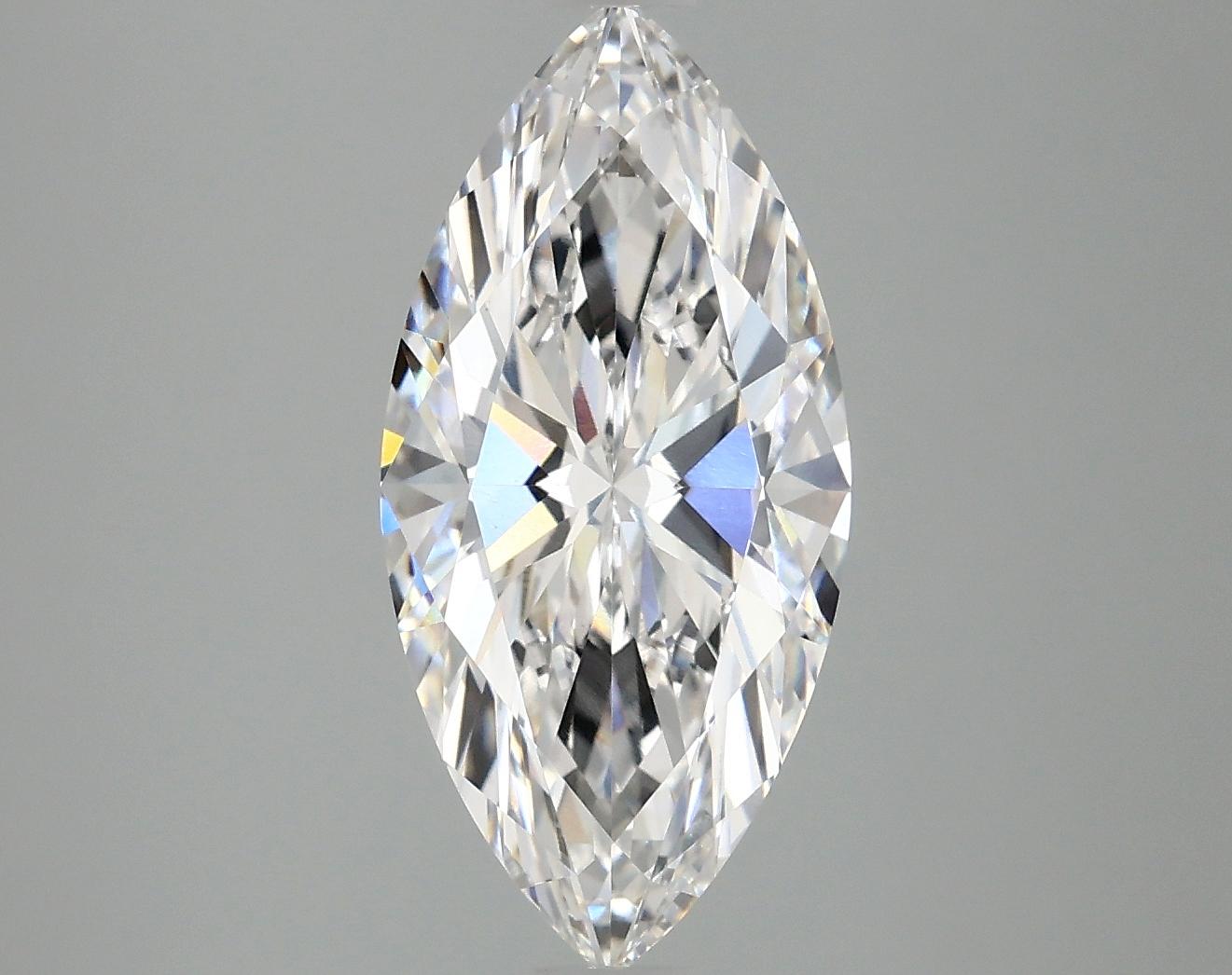 2.97 Carat Marquise Shaped Excellent Cut VVS2 IGI Certified Lab Grown Diamond