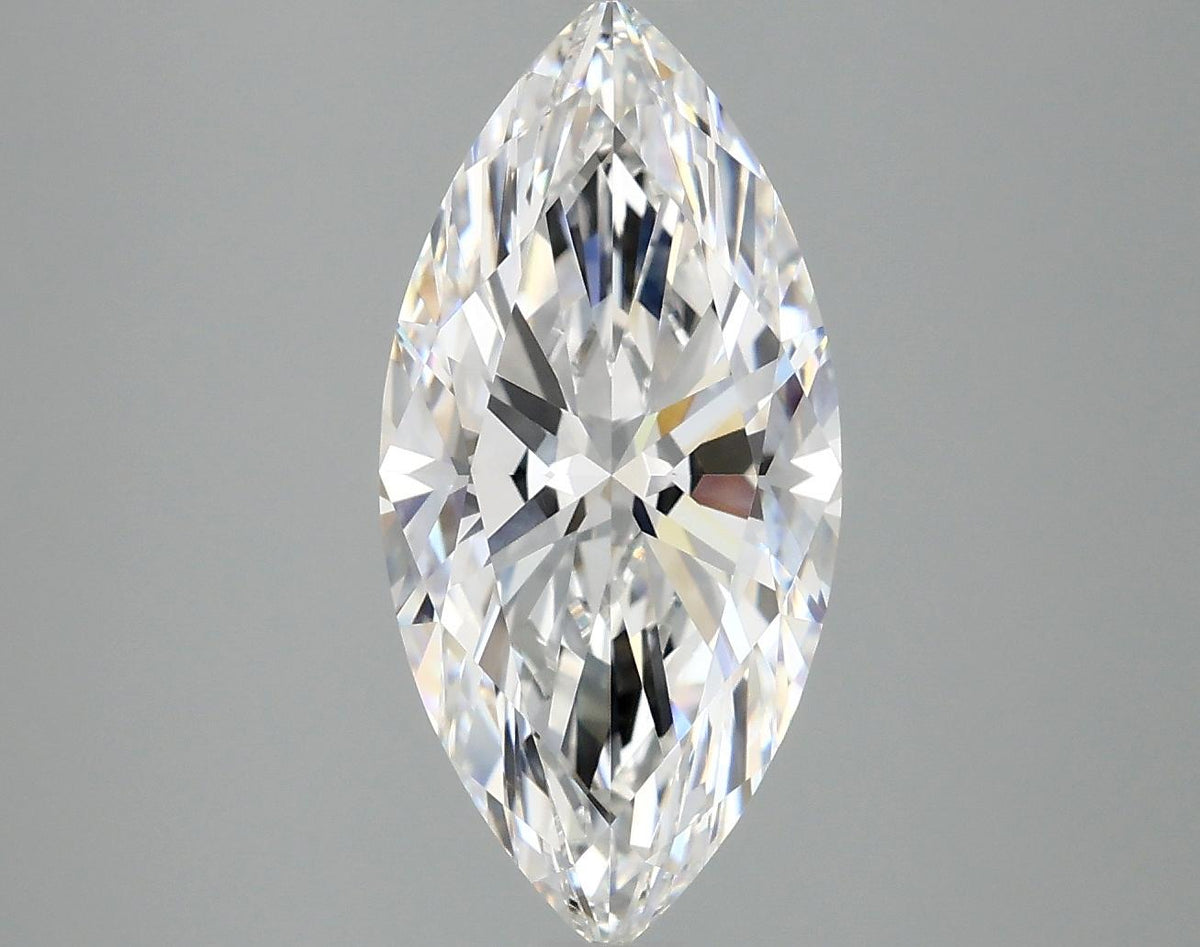 3.09 Carat Marquise Shaped Excellent Cut VVS2 IGI Certified Lab Grown Diamond