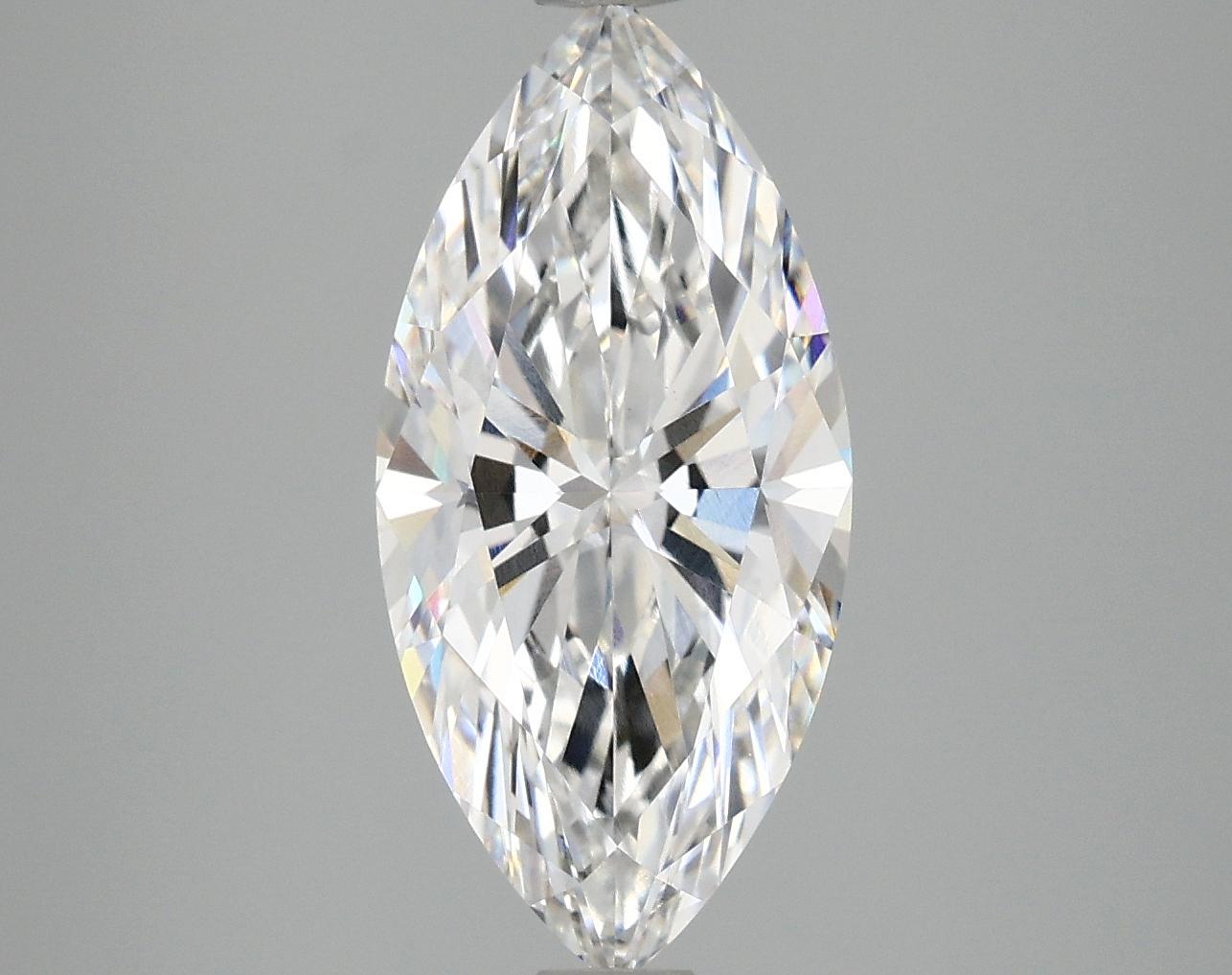 3.07 Carat Marquise Shaped Excellent Cut VVS2 IGI Certified Lab Grown Diamond