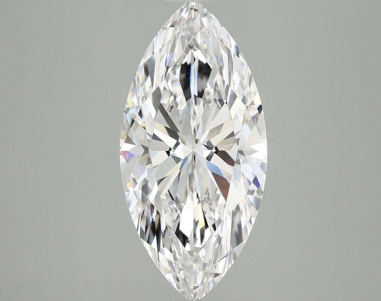 3.07 Carat Marquise Shaped Excellent Cut VVS2 IGI Certified Lab Grown Diamond