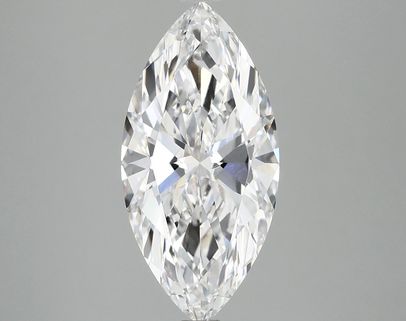 2.97 Carat Marquise Shaped Excellent Cut VVS2 IGI Certified Lab Grown Diamond