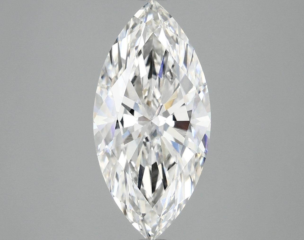 3.09 Carat Marquise Shaped Excellent Cut VVS2 IGI Certified Lab Grown Diamond