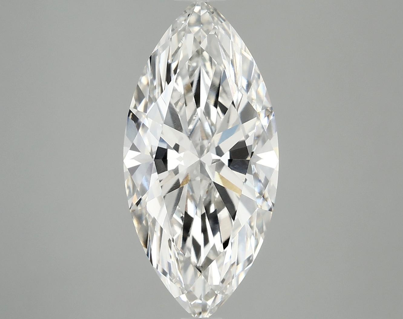 3.09 Carat Marquise Shaped Excellent Cut VVS2 IGI Certified Lab Grown Diamond