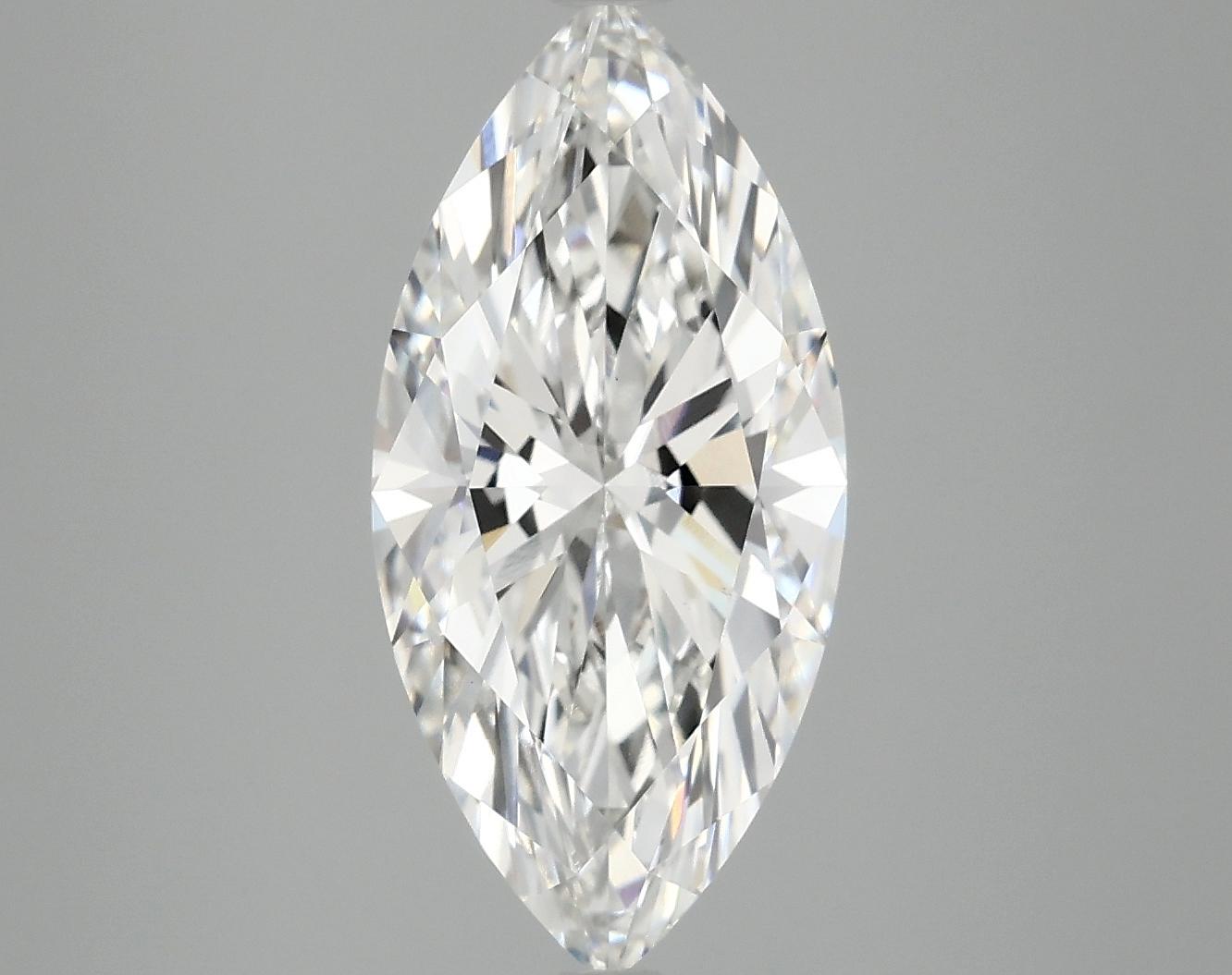 3.07 Carat Marquise Shaped Excellent Cut VVS2 IGI Certified Lab Grown Diamond