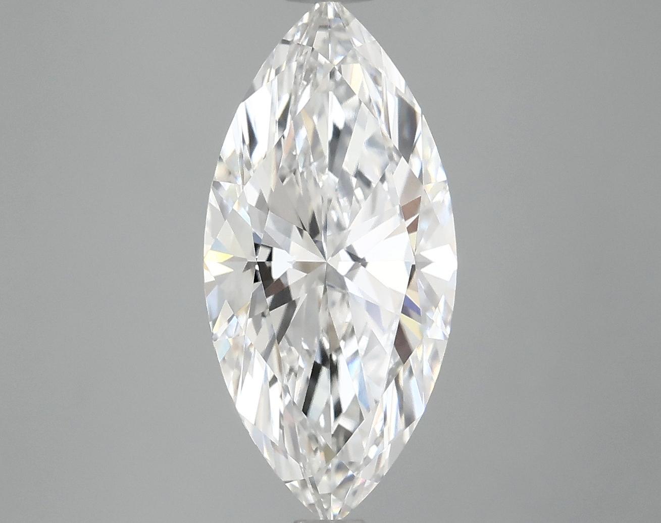 3.06 Carat Marquise Shaped Excellent Cut VVS2 IGI Certified Lab Grown Diamond