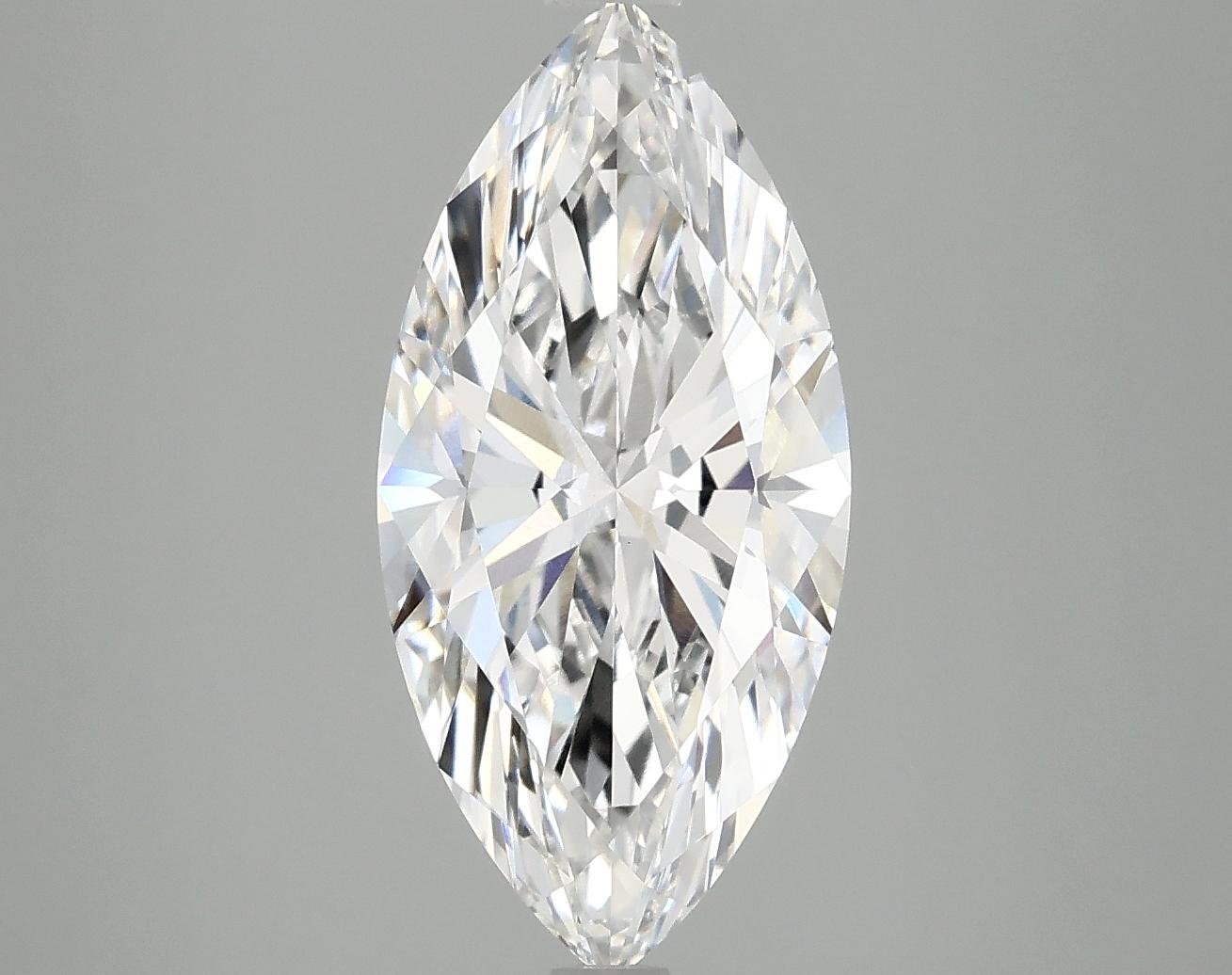 3.09 Carat Marquise Shaped Excellent Cut VVS2 IGI Certified Lab Grown Diamond