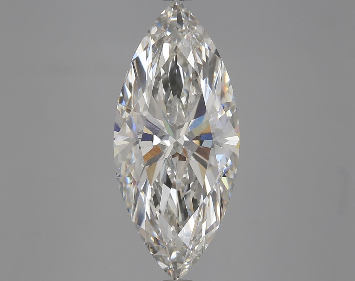4.01 Carat Marquise Shaped Excellent Cut VVS2 IGI Certified Lab Grown Diamond