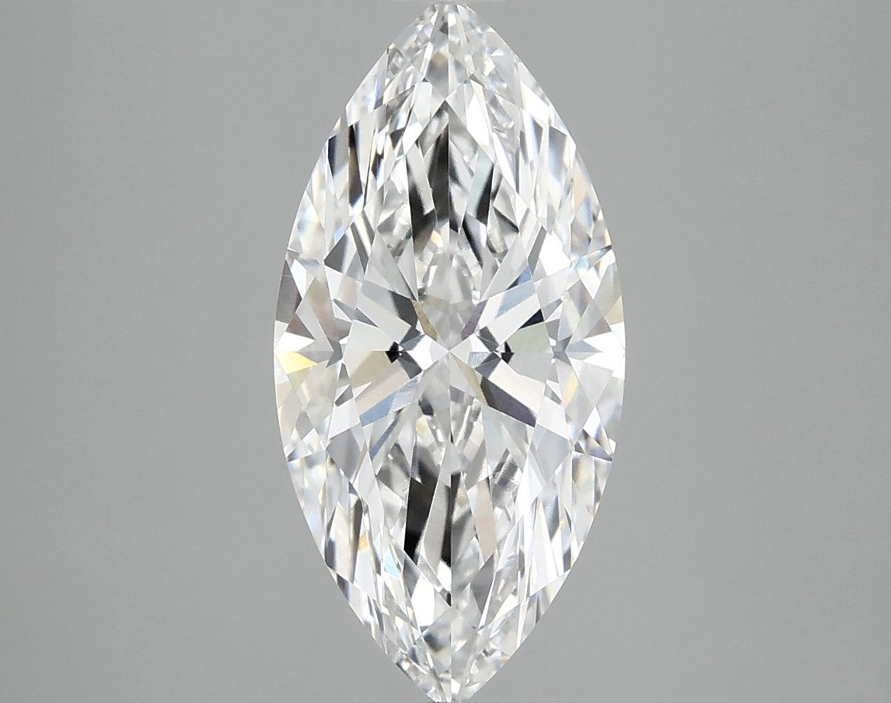 3.02 Carat Marquise Shaped Ideal Cut VVS2 IGI Certified Lab Grown Diamond