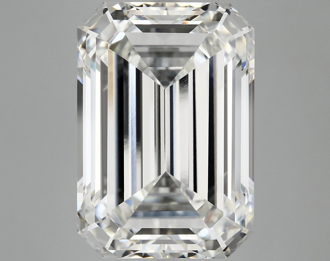 12.4 Carat Emerald Shaped Ideal Cut VVS2 IGI Certified Lab Grown Diamond