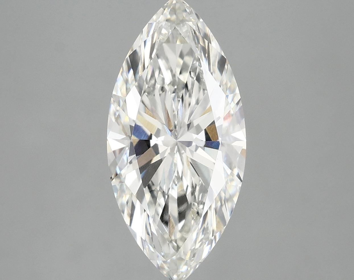 2.97 Carat Marquise Shaped Excellent Cut VVS2 IGI Certified Lab Grown Diamond