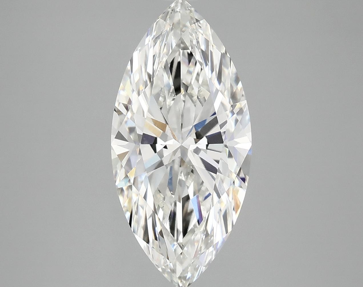 3.05 Carat Marquise Shaped Excellent Cut VVS2 IGI Certified Lab Grown Diamond