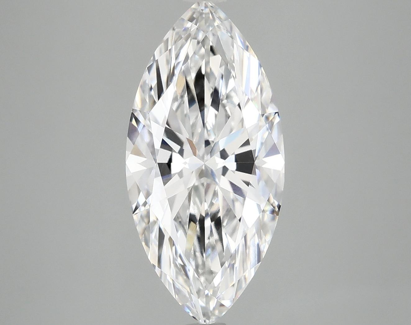 3.07 Carat Marquise Shaped Excellent Cut VVS2 IGI Certified Lab Grown Diamond