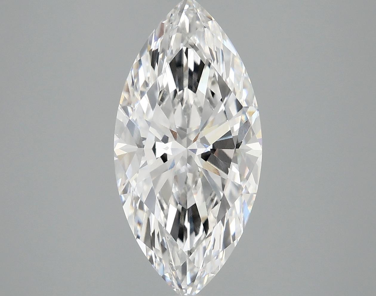 3.02 Carat Marquise Shaped Excellent Cut VVS2 IGI Certified Lab Grown Diamond