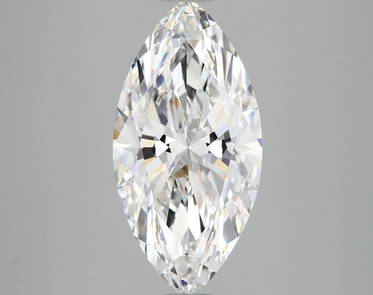 3.06 Carat Marquise Shaped Ideal Cut VVS2 IGI Certified Lab Grown Diamond
