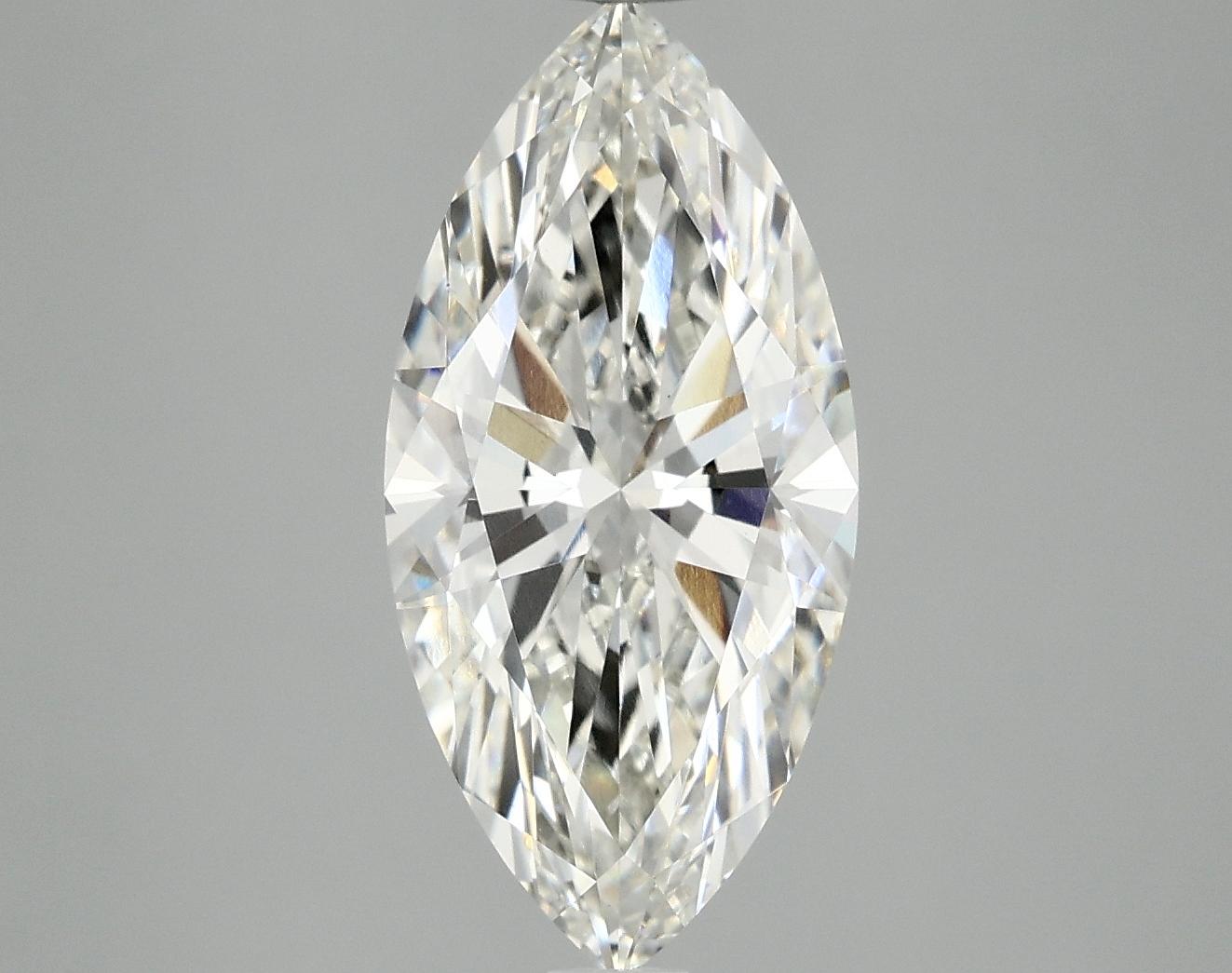 3.07 Carat Marquise Shaped Excellent Cut VVS2 IGI Certified Lab Grown Diamond