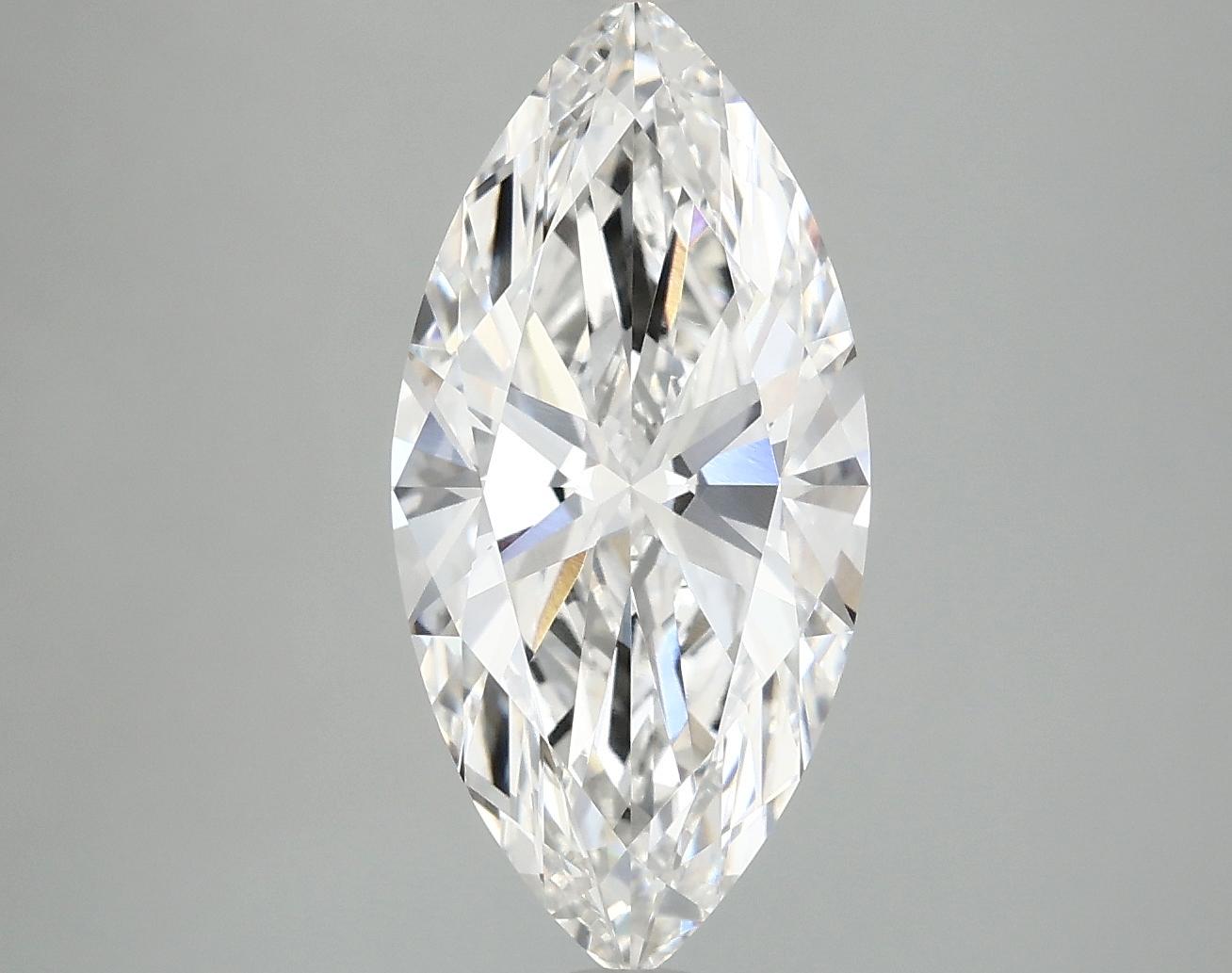 3.02 Carat Marquise Shaped Excellent Cut VVS2 IGI Certified Lab Grown Diamond