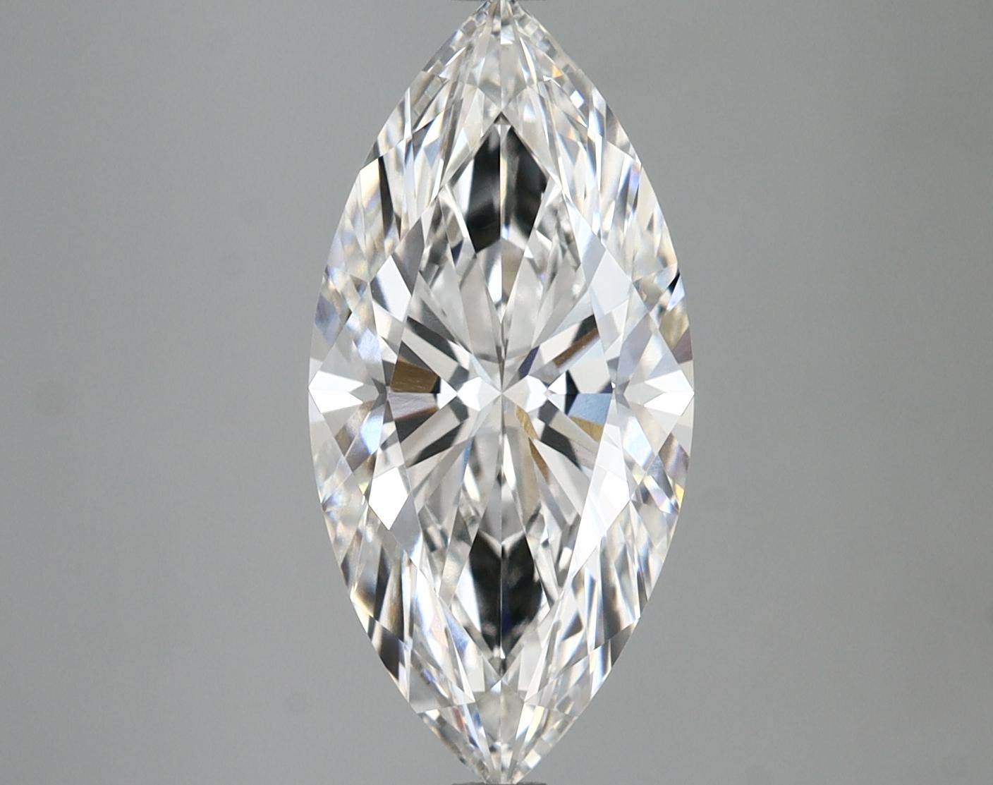3.08 Carat Marquise Shaped Excellent Cut VVS2 IGI Certified Lab Grown Diamond