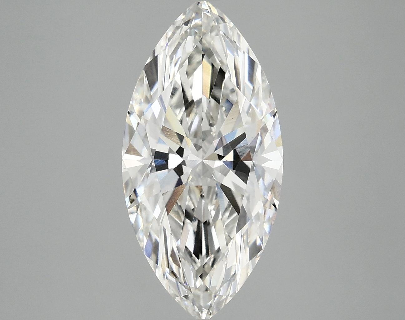 3.05 Carat Marquise Shaped Ideal Cut VVS2 IGI Certified Lab Grown Diamond