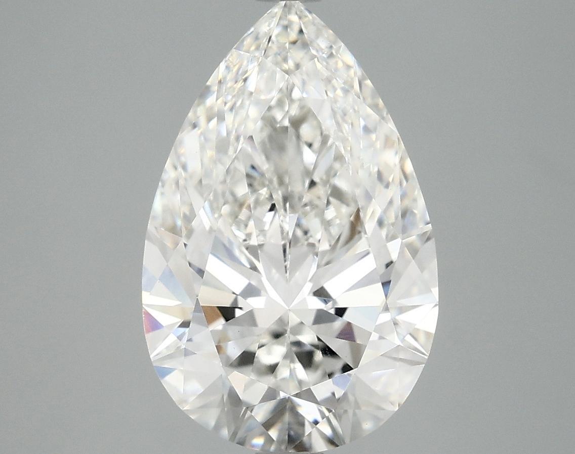 3.68 Carat Pear Shaped Ideal Cut VVS2 IGI Certified Lab Grown Diamond