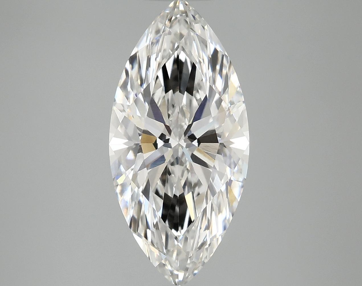 3.07 Carat Marquise Shaped Excellent Cut VVS2 IGI Certified Lab Grown Diamond