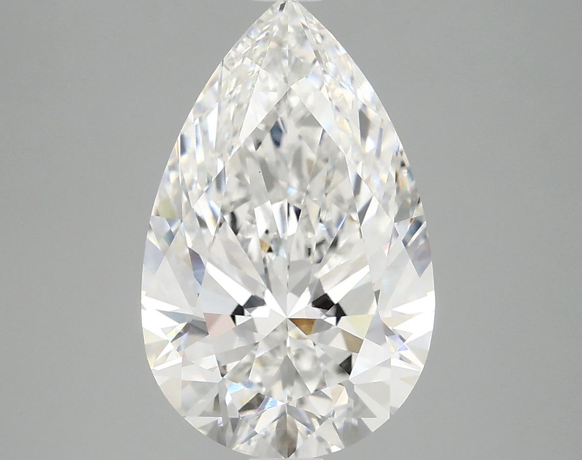 3.94 Carat Pear Shaped Ideal Cut VVS2 IGI Certified Lab Grown Diamond