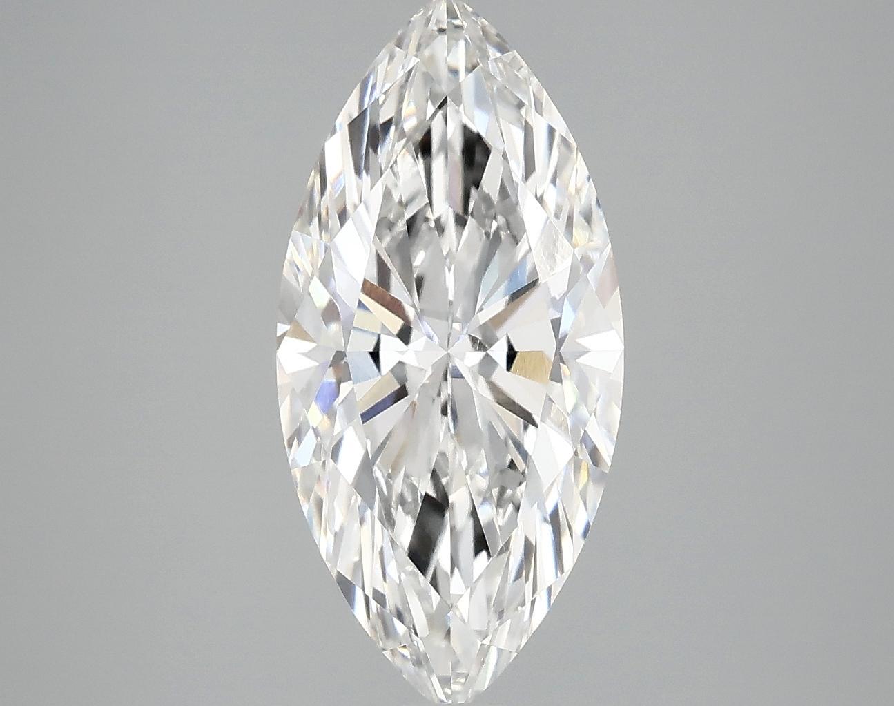 3.03 Carat Marquise Shaped Excellent Cut VVS2 IGI Certified Lab Grown Diamond