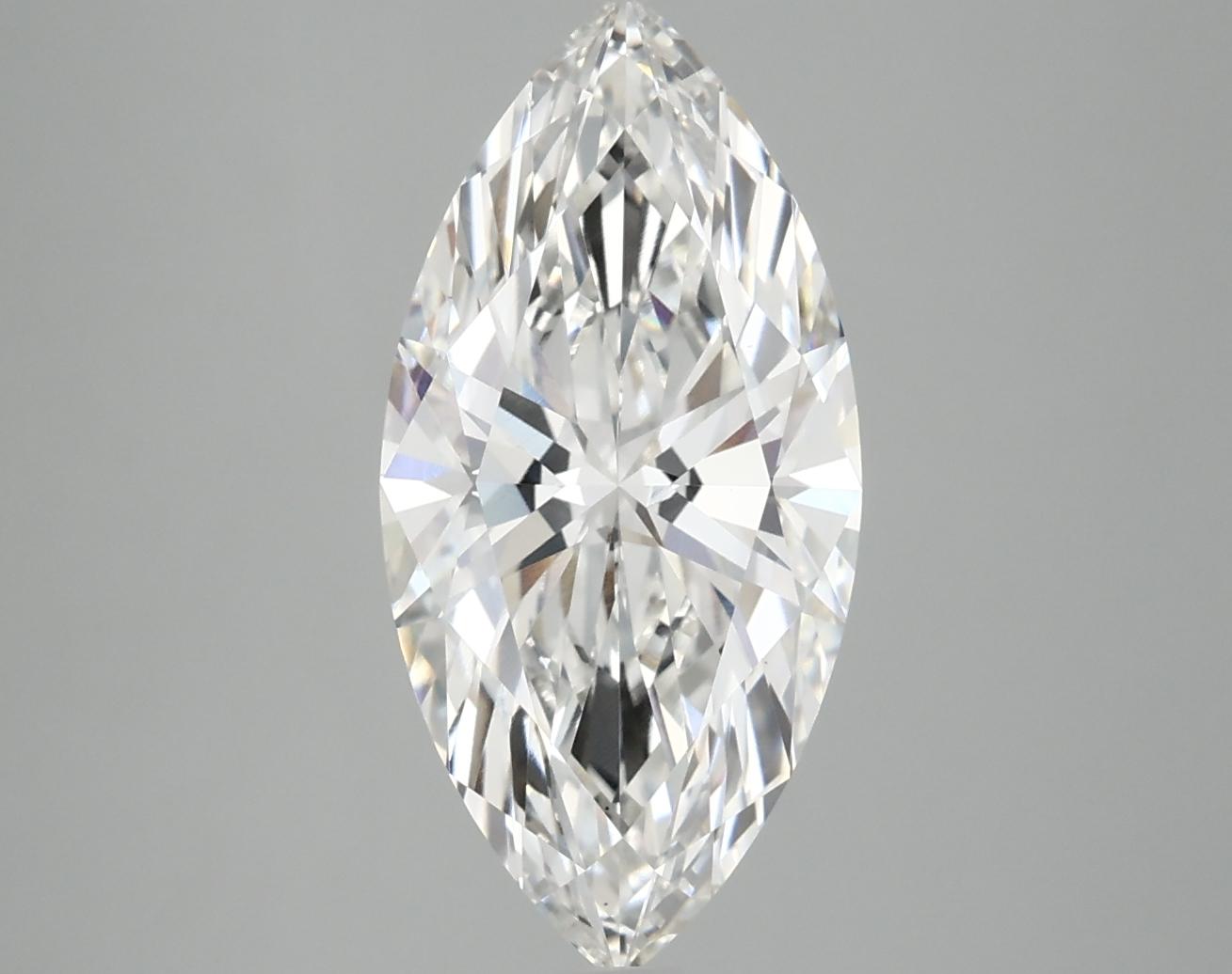 3.09 Carat Marquise Shaped Excellent Cut VVS2 IGI Certified Lab Grown Diamond