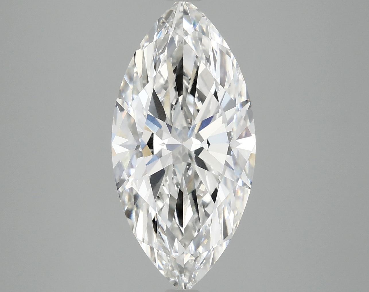 3.02 Carat Marquise Shaped Ideal Cut VVS2 IGI Certified Lab Grown Diamond