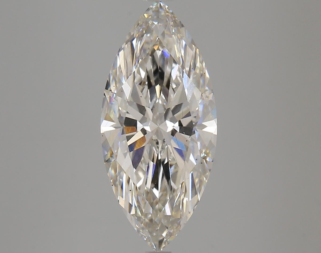 4.05 Carat Marquise Shaped Excellent Cut SI1 IGI Certified Lab Grown Diamond